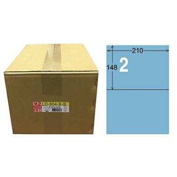 【龍德】A4三用電腦標籤 148x210mm 淺藍色 1000入 / 箱 LD-804-B-B【APP滿額下單4%點數(單一帳號最高1500點)】5/31止