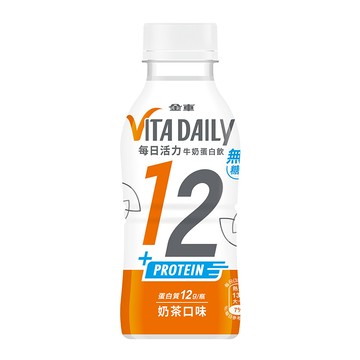 [家速配]金車每日活力牛奶蛋白飲奶茶風味無加糖-4入