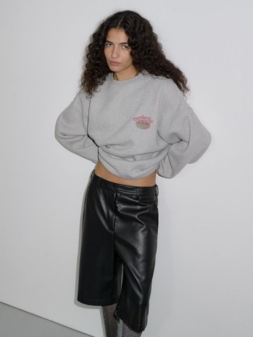 LEATHER BURMUDA PANTS_BLACK