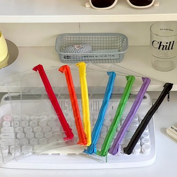 Baby童衣 極簡PVC小筆袋 收納袋 化妝包 透明防水包 考試用素色筆袋 透明收納袋 文具收納筆袋 11796