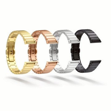 【一珠竹節鋼錶帶】適用 華為 Huawei Watch 5 46mm 專用 錶帶寬度22mm手錶不銹鋼