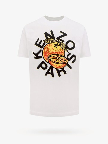 Cotton t-shirt with kenzo orange print - KENZO PARIS - gender_Man