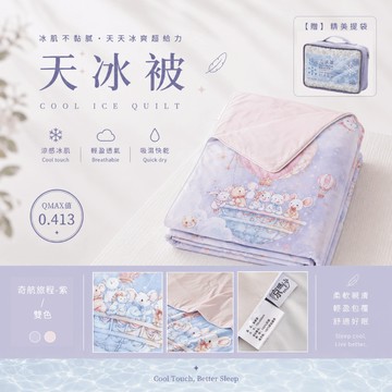 【夢境】天冰被2.0 AB版 雙色配 抑菌升級/迅速降溫/吸濕排汗/夏被/涼被/冷氣被/空調被 奇航旅程-紫