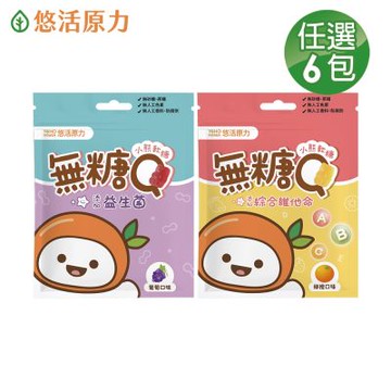 【悠活原力】小悠活無糖Q小熊軟糖-益生菌(10入/包)x6入組-效期20261006
