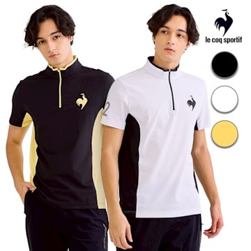 法國公雞 網路獨家 吸濕排汗涼感短袖立領衫 男款 三色 LWV21944