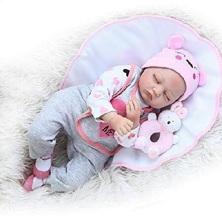 Reborn Sleeping Baby Girl Doll Soft Vinyl Lifelike Realistic 22