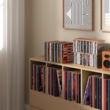 CD收納盒收納架書本雜志透明書架專輯桌面防塵大容量亞克力展示柜