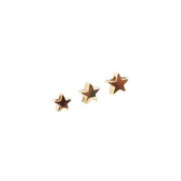 Ala-保色配件14k包金五角星隔珠小星星通孔散珠diy手工串飾品耳飾材料
