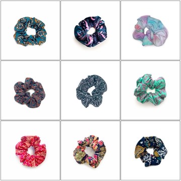 Liqudio Scrunchie 髮圈組(9入+化妝包)