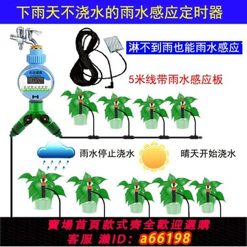 【台灣公司 可開發票】自動澆花器雨水感應澆水神器懶人家用智能定時澆水噴淋滴灌設備