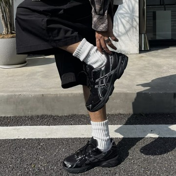 ASICS 慢跑鞋 GEL-1130 黑銀 復古 情侶鞋 男女 1201A906001