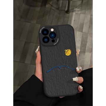 適用蘋果17手機殼日落山峰iphone15/16ProMax新款情侶13鏡頭全包12pro保護套簡約11男女14Plus軟硅膠MINI防摔