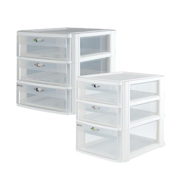 樹德SHUTER魔法收納力A4玲瓏盒PC-2412、PC-2403(3層抽屜)