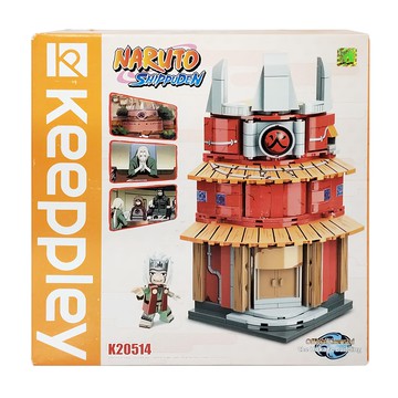 Qman 啟蒙積木 火影忍者 街景系列 自來也公仔 K20514  火影辦公大樓 多色  1個