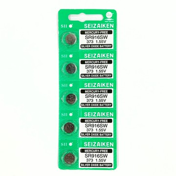 【SII精工】SR916SW鈕扣型393氧化銀 電池 5顆排裝(1.55V無汞)