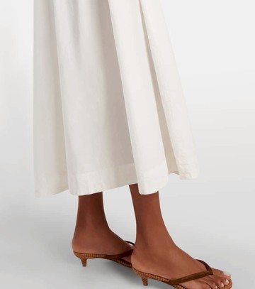 Dôen Shirred cotton midi dress