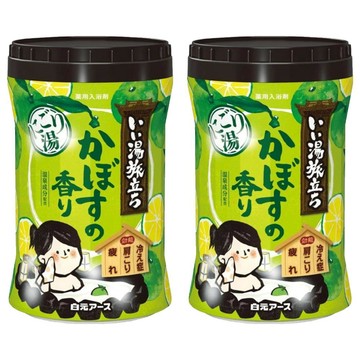 Hakugen Earth 白元 溫泉粉狀泡湯入浴劑 柑橘香  600g  2罐