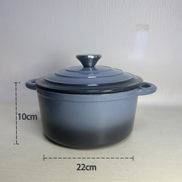 石板灰鑄鐵湯鍋陶瓷鍋電磁爐燃氣灶通用琺瑯鍋海鮮鍋煲湯燉鍋炒鍋