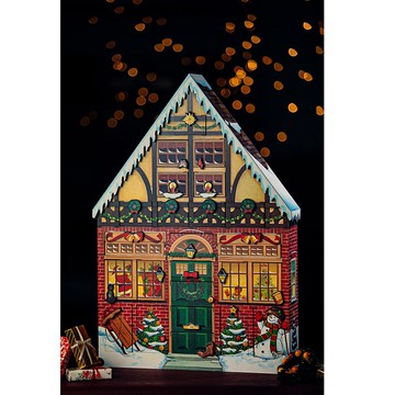 美國經典品牌 BC 聖誕倒數盒 - 聖誕雪屋