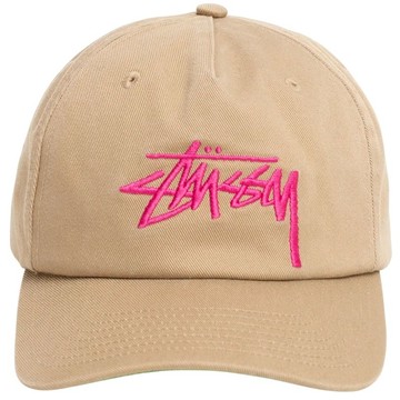 STUSSY 1311209 MID-DEPTH BIG STOCK SNAPBACK CAP 棒球帽 (卡其色)