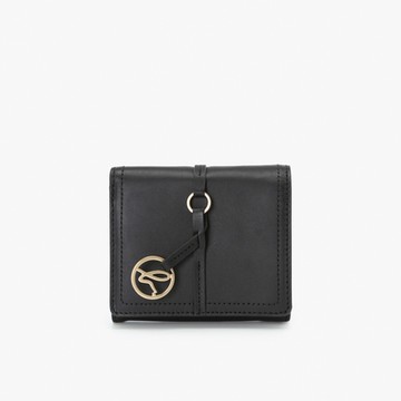 agnes b.Voyage b logo綁帶短夾(黑色)