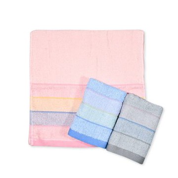 【TELITA】(3條)台灣製-彩紅色紗橫紋毛巾