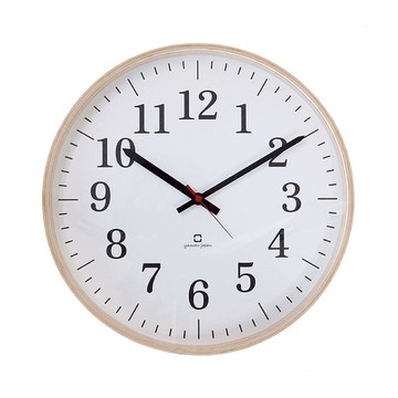 yamato japan｜純手工木製 FULLMOON 靜音時鐘 原木底粗體數字