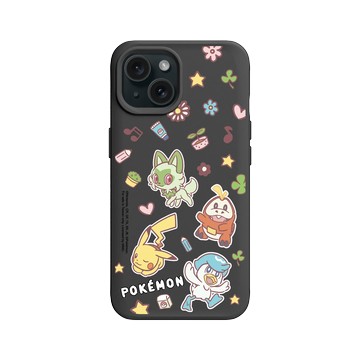 iPhone 15 SolidX 黑 - 寶可夢 Pokemon - 暖色系列-最初的夥伴