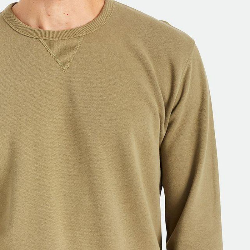 ブリクストン BRIXTON COLLEGIATE POCKET CREW SWEAT MILITARY OLIVE