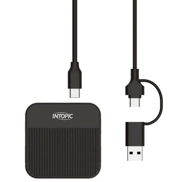 INTOPIC便攜式磁吸USB3.1集線器HBC-800-BK