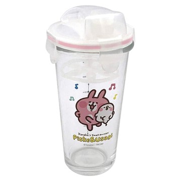 雅迪 卡娜赫拉的小動物濾網折蓋式玻璃水杯  透明色 + 粉色  1個