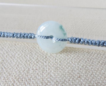 本命年【歲歲平安】平安扣翡翠絲光編織手鍊*SW69*招財開運