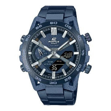 CASIO卡西歐 EDIFICE  ECB-2000CB-2A  太陽能方程式賽車計時雙顯錶 冷酷藍色 47.8mm ｜樂天全館特惠中★指定刷卡回饋10%
