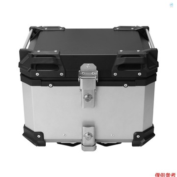 Crtw 45L 摩托車後備箱鋁合金行李箱快速釋放摩托車尾箱防水帶 2 把鑰匙
