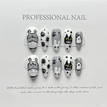 💟加一手工甲💅🏻【純手工實拍】手工指甲貼片手繪萬聖節幽靈女巫 穿戴美甲成品純手工穿戴甲 KHSE