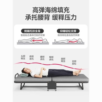免運午睡床 午休床 折疊床 單人床 陪護床 行軍床 JEEP午休折疊床單人辦公室午休二折家用夜班睡覺醫院陪護行軍床 八折下殺 特價出 可開發票 加客服賴享受金牌服務
