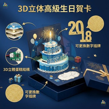 《次日到現貨》浪漫煙花生日卡片💕生日快樂音樂煙花立體卡片生日音樂卡 會唱歌的生日卡片 可發光立體蛋糕賀卡 煙花小卡