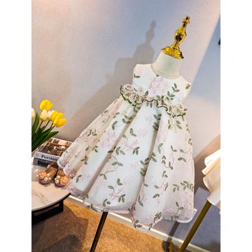 兒童晚禮服高端女童生日周歲公主裙小女孩主持花仙子鋼琴表演出服