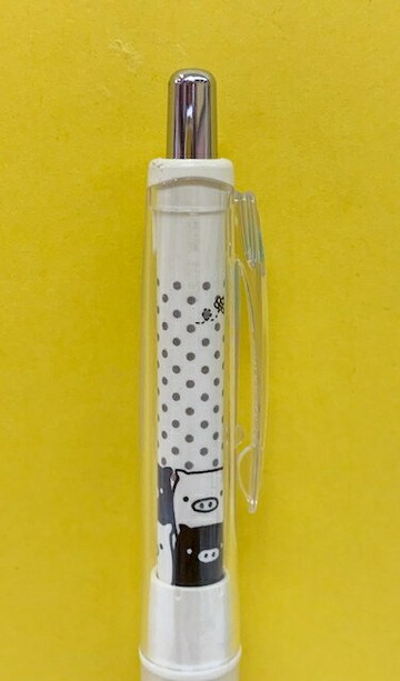 【震撼精品百貨】モノクロブー 黑白豬 自動鉛筆-白#44282 震撼日式精品百貨