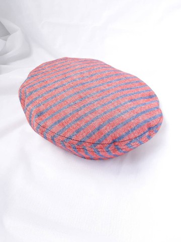 紅藍條紋厚棉貝蕾/貝雷帽