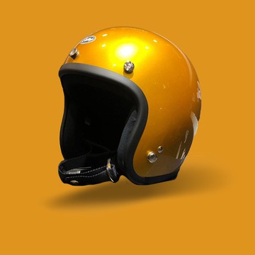 台灣製造 半罩式安全帽 珍金色 復古素色款-共30色 蛋型完美比例