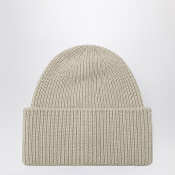 Ivory wool and cashmere beanie