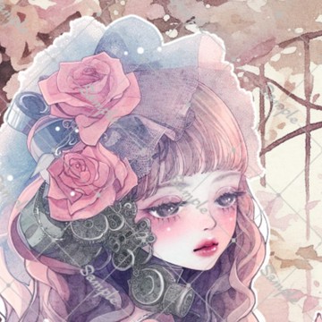 原創貼紙【薔薇自動人偶】