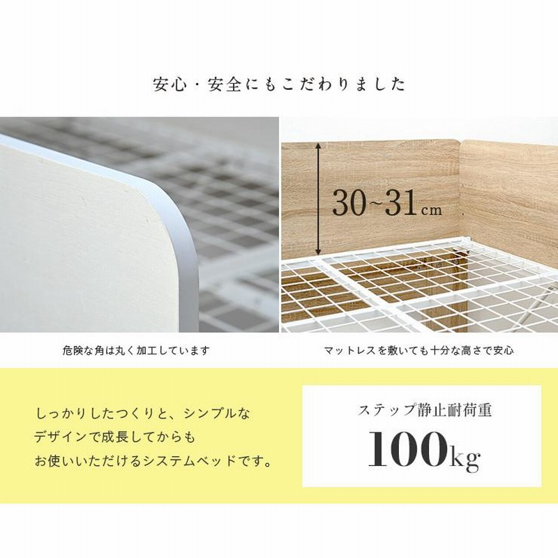 Luna〜システムベッドデスク　長机タイプ smart-i 充実の収納スペース システムベッド ロフトベッド