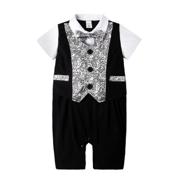 baby童衣 紳士造型拼接背心假三件連身衣 60239