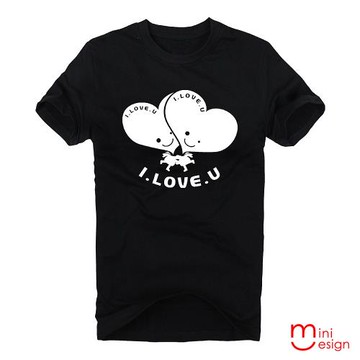 Minidesign-iLOVEu情人創意潮流設計短T 五色