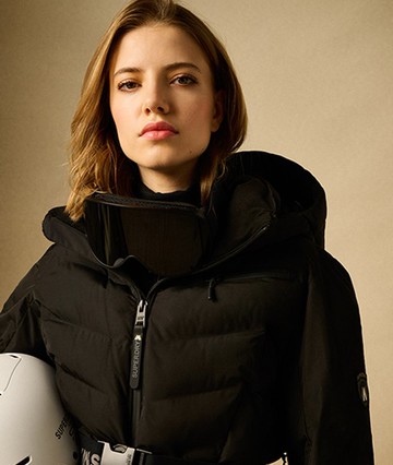 Superdry Women's Luxe Belted Ski Padded Jacket Black Size: 4