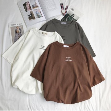 短袖 TO HELL WITH EVERYING  純棉短t 台灣製造【Y0831】 快速出貨 情侶裝 潮T 長袖 T恤