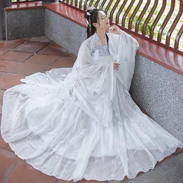 免運 原創正品漢服女夏季梅鶴齊胸襦裙薄款中國風小個子學生古裝套裝