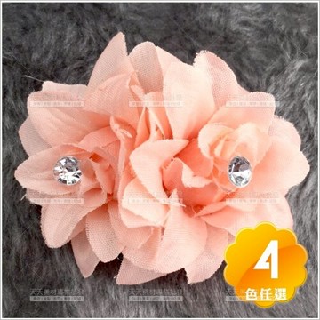 新娘髮飾 | 雙朵型小鑽玫瑰花-單入[59475]